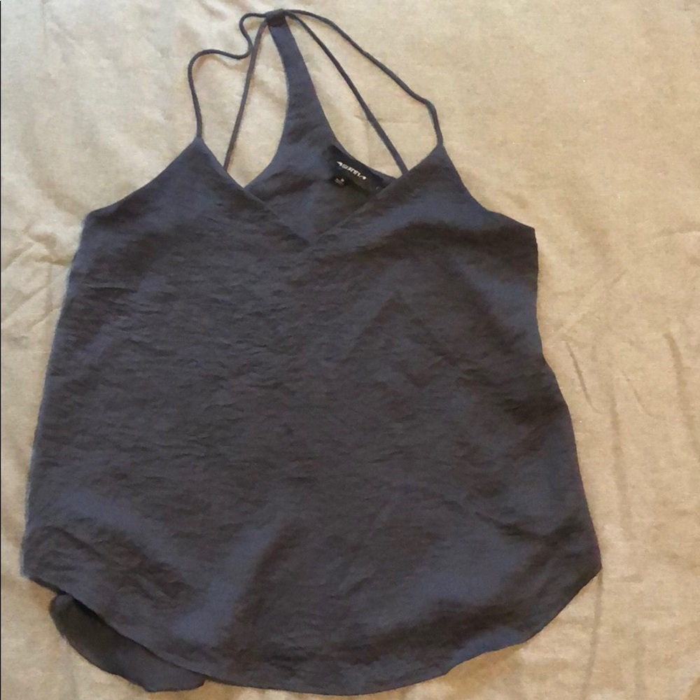 Racer back satin top